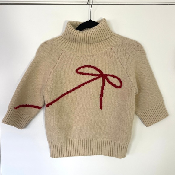 En Saison Anthropologie Merrill Short-Sleeve Crop Sweater Women's Size Small - Picture 2 of 8